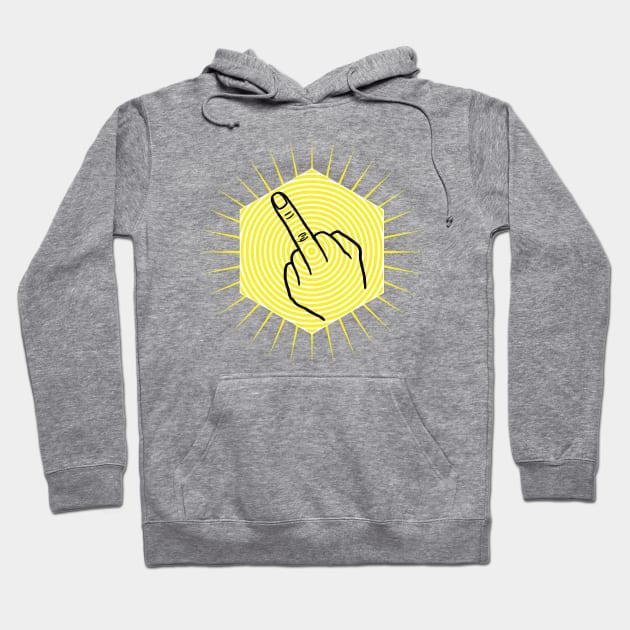 Middle finger Hoodie by helengarvey